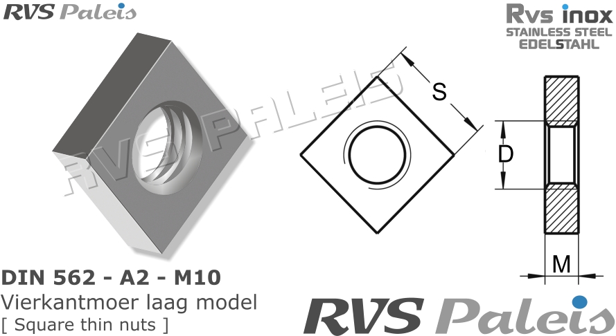 RVS  Din 562 - A2 - M10