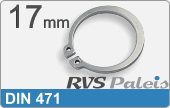 RVS  Zekeringsring Voor As Din 471   17