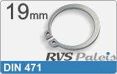 RVS  Zekeringsring Voor As Din 471   19