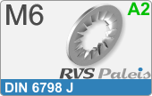 RVS  Veerring Din 6798j M6