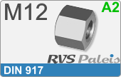 RVS  Dopmoeren Din 917 M12
