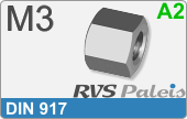 RVS  Dopmoeren Din 917 M3