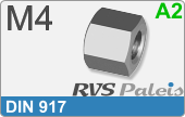RVS  Dopmoeren Din 917 M4