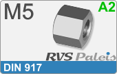 RVS  Dopmoeren Din 917 M5