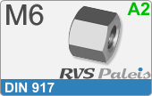 RVS  Dopmoeren Din 917 M6