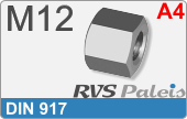 RVS  Dopmoeren Din 917 M12