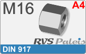 RVS  Dopmoeren Din 917 M16