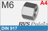 RVS  Dopmoeren Din 917 M6