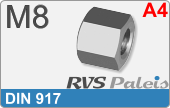 RVS  Dopmoeren Din 917 M8