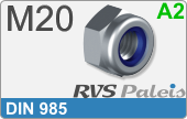 RVS  Borgmoeren Din 985 M20