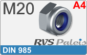 RVS  Borgmoeren Din 985 M20