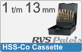 RVS  Spiraalboren Hss-co Normale Uitvoering Cassette