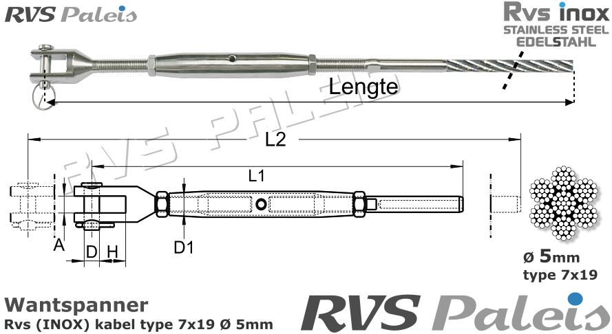 RVS  1xm8275-7x19-5