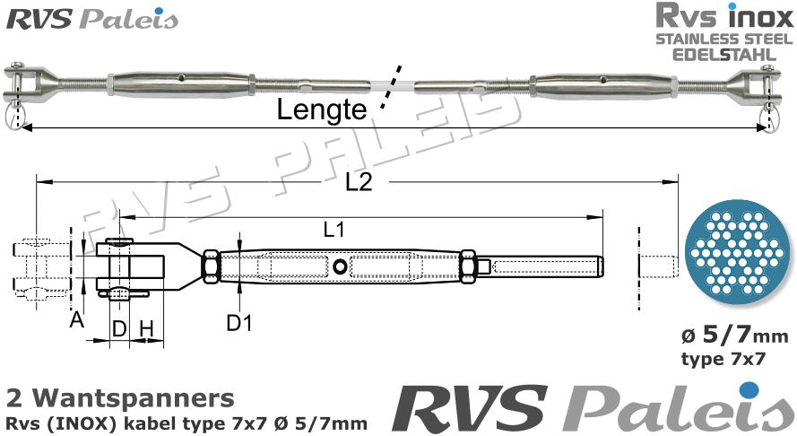 RVS  2xm8275-7x7-5-7