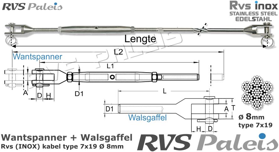RVS  M8275-m8316-7x19-8