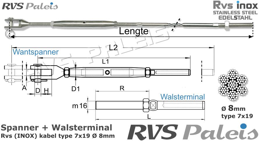 RVS  M8275-m8320-7x19-8