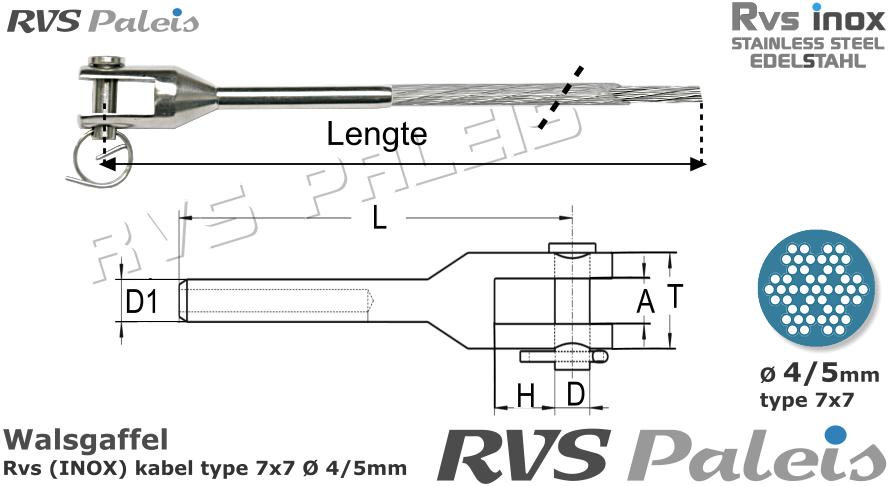 RVS  1xm8316-7x7-4-5