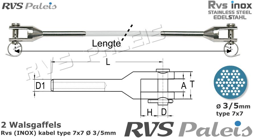 RVS  2xm8316-7x7-3-5