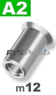 m12x24mm / per stuk - blindklinkmoer, verzonken A2