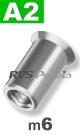 m6x16mm / per stuk - blindklinkmoer, verzonken A2