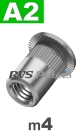 m4x10mm / per stuk - blindklinkmoer, cilinderkop A2