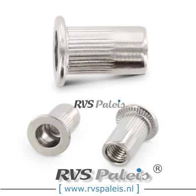 m4x10mm / per stuk - blindklinkmoer, cilinderkop A2