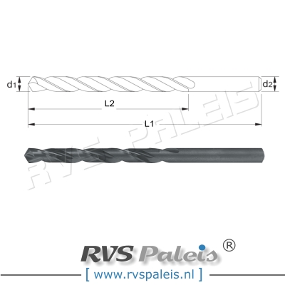 9,2 mm / HSS Spiraalboor - normale uitvoering