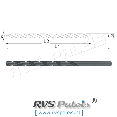 12,5 mm / HSS Spiraalboor - lange uitvoering