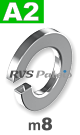 M8 / per stuk - veerring A2