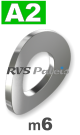 m6 / per stuk - gegolfde veerring A2
