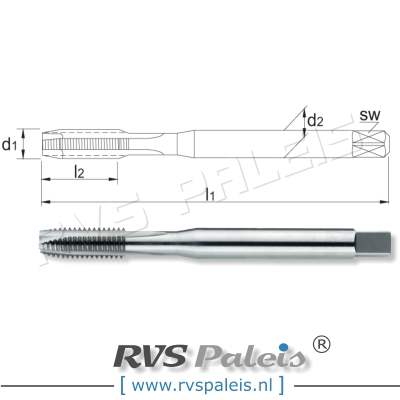 M5 x 0,8 - Machinetap HSS-E (Cobalt) Metrisch