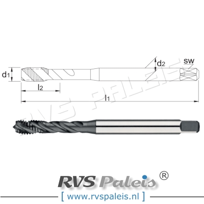 M3 x 0,5 - Machinetap HSS-E Metrisch