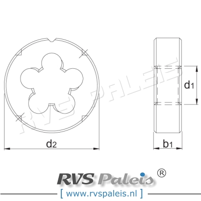 m10 x 1,5 - Ronde Snijplaat HSS-E PM (Vanadium) Metrisch