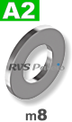 m8 / per stuk - sluitring A2