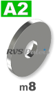 m8 / per stuk - sluitring A2