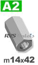 m14 / per stuk - verbindingsmoer A2