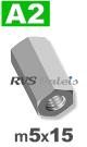 m5 / per stuk - verbindingsmoer A2
