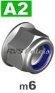 m6 / per stuk -  zelfborgende zeskantflensmoer A2
