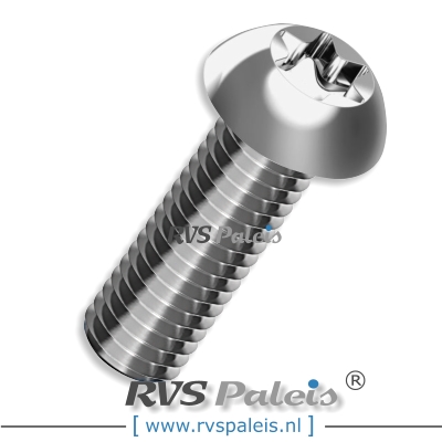 m4x25mm / per stuk - laagbolkopschroef TX A2