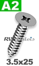 3,5x25mm / per stuk - plaatschroef  H A2