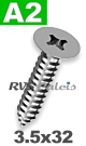 3,5x32mm / per stuk - plaatschroef  H A2