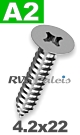 4,2x22mm / per stuk - plaatschroef  H A2