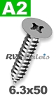 6,3x50mm / per stuk - plaatschroef  H A2