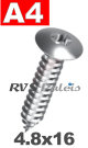 4,8x16mm / per stuk - plaatschroef  TX A4