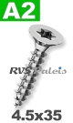 4,5x35mm / per stuk - spaanplaatschroef TX   A2