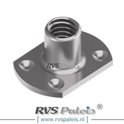 m10 / per stuk - aanlasmoer met 4 laspunten onder A2