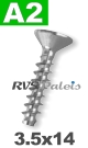 3,5x14mm / per stuk - plaatschroef voor thermoplast H A2