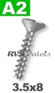 3,5x8mm / per stuk - plaatschroef voor thermoplast H A2