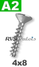 4x8mm / per stuk - plaatschroef voor thermoplast H A2