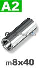 m8x40 / per stuk - koppelmoer (rond) A2